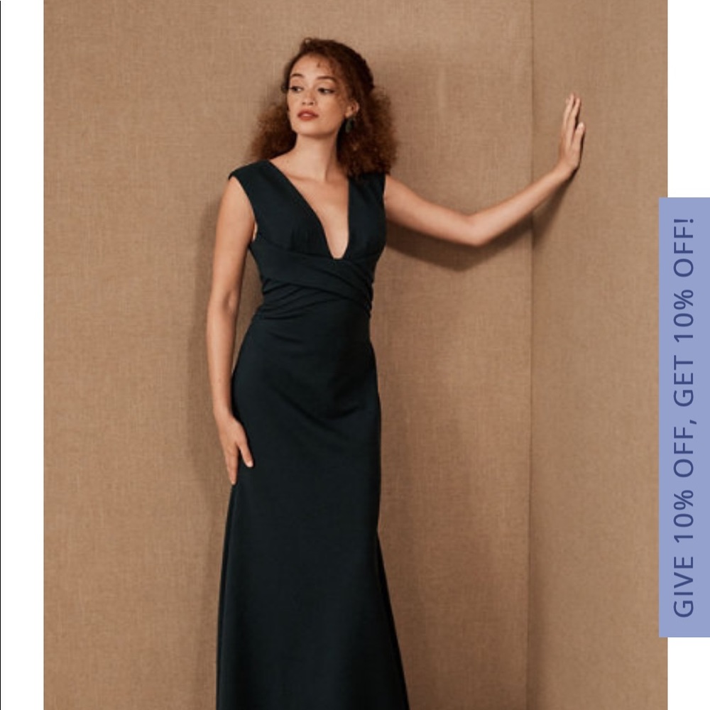 BHLDN Dark Emerald bridesmaids dress size 12 NWT